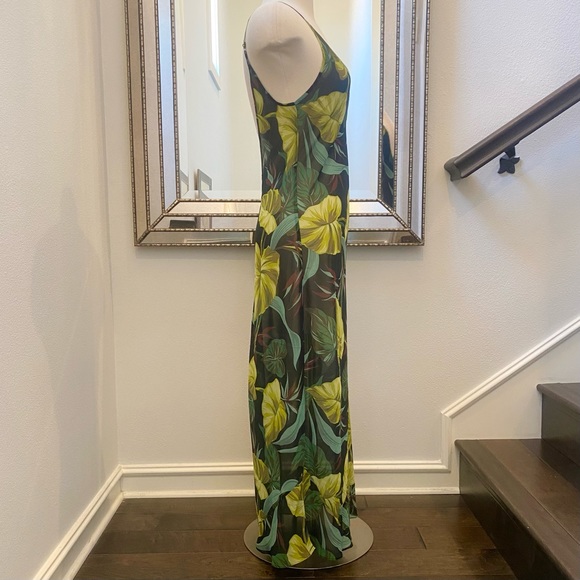 Y2K Victoria’s Secret Chiffon Tropical Floral Vintage Maxi Gown Slip Dress S🔥 - Picture 5 of 11